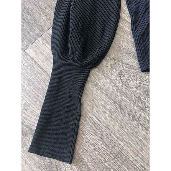 Zara | Balloon Sleeve Ribbed Top | Size Small - Picture 4 of 4